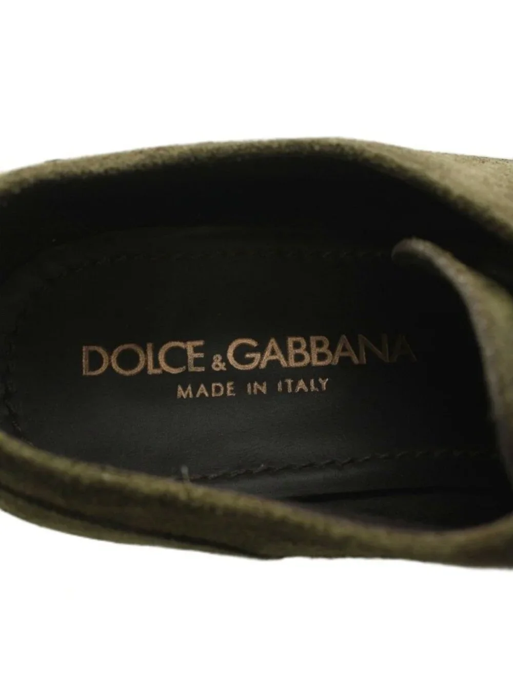 Dolce & Gabbana Business Shoes Suede Khaki 7.5